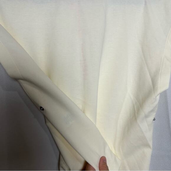 NWT The Greii Cream Crewneck Cap Sleeve Top Shirt Size Small - Picture 3 of 5